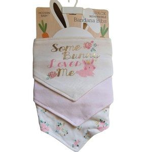 Modern Baby Some Bunny Loves Me Easter Baby Bibs